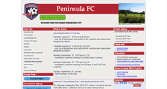 Desktop Screenshot of peninsulasoccer.ca