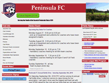 Tablet Screenshot of peninsulasoccer.ca